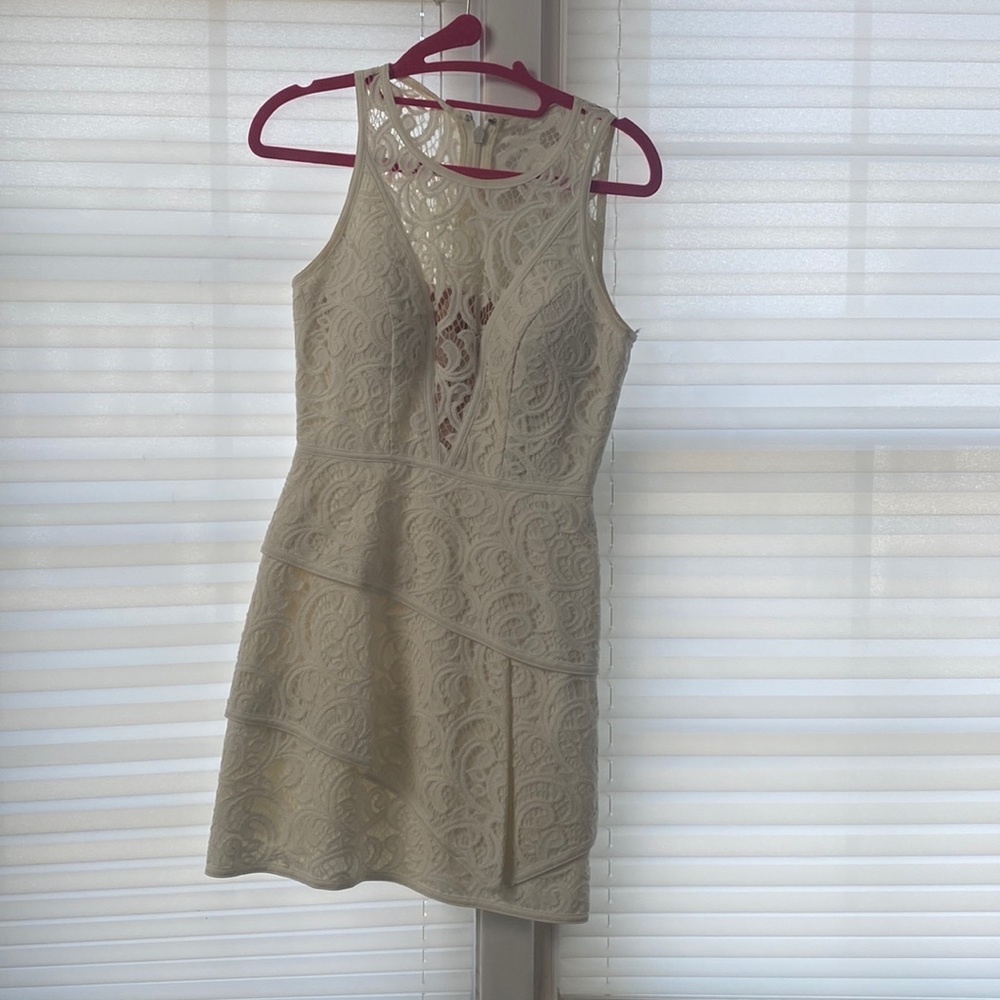 Bcbg white lace dress, size 0